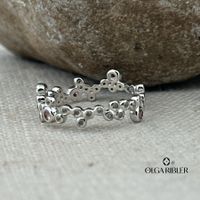 Memory Silber Ring 925 mit Topas und Turmalin Grösse 52