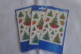 Set mit Weihnachtssticker - 3 neue Päckli