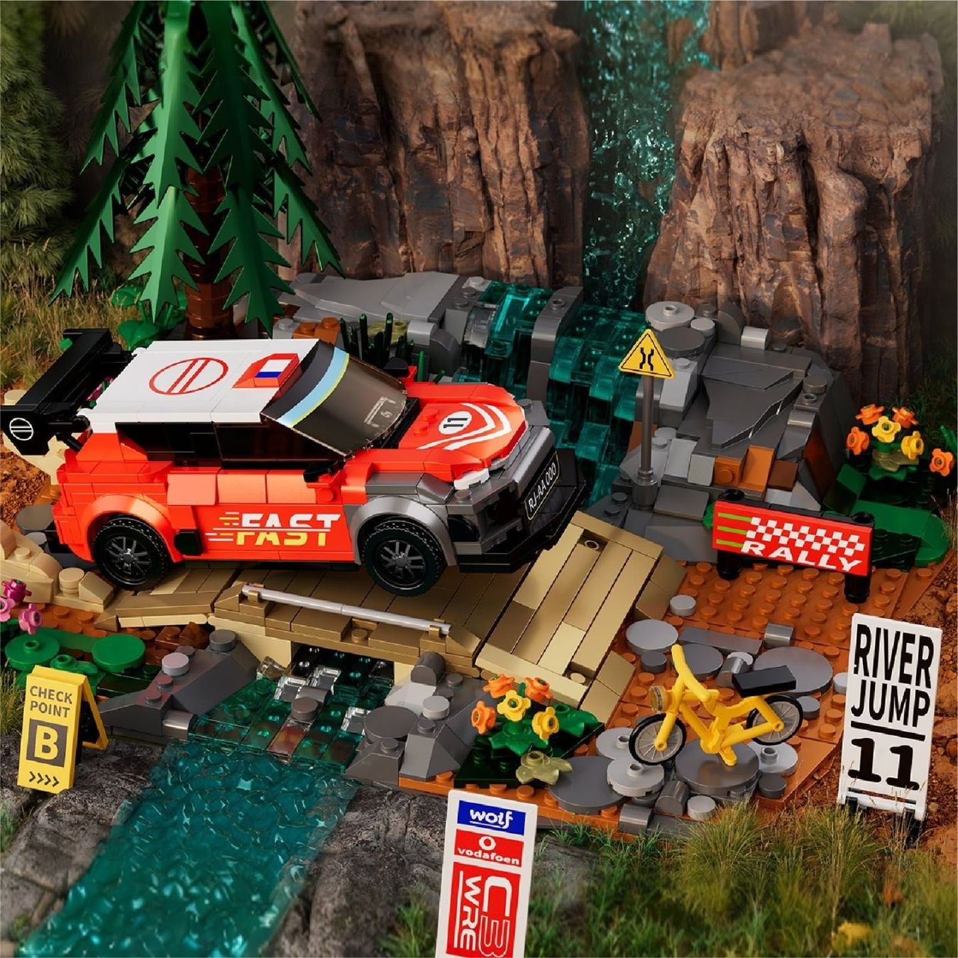 Kit di costruzioni: IAMBRICKS- 3 Sets- Rallye-Szenario - Klemmbausteinsets – Nuovo (secondo la descrizione) da Arboldswil venduto da Lubber 1