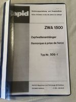 Bedienungsanleitung/ Ersatzteilliste Rapid Treibachsanhänger