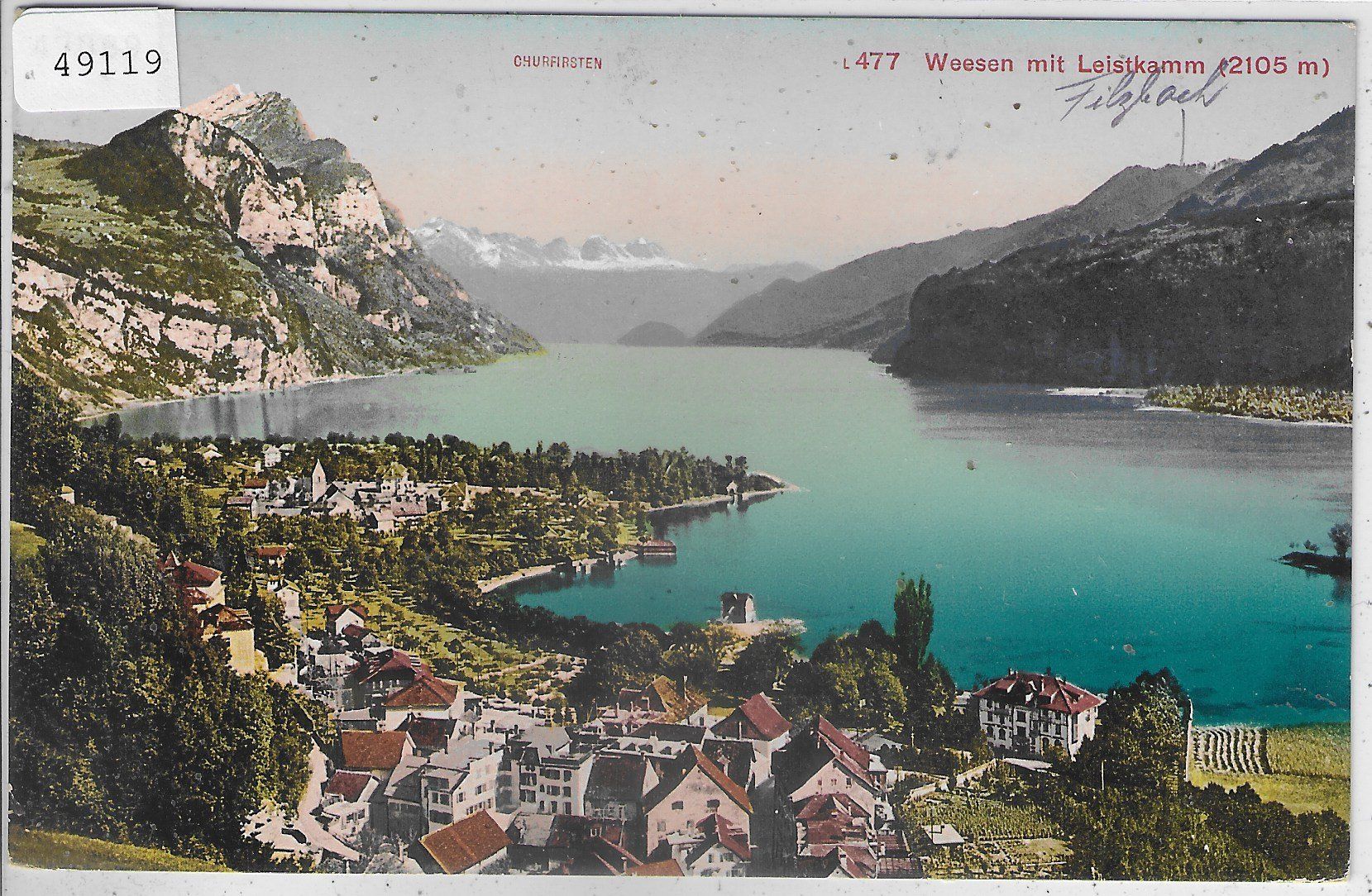 Cartoline postali: Weesen mit Leistkamm - Litho – Usato da Ettingen venduto da Kartenplanet