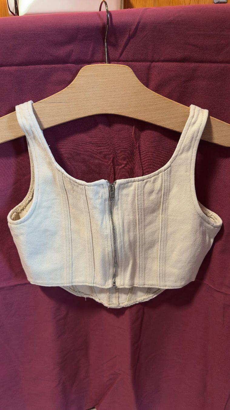 Top: Jeans Top, Oberteil, Korsett, Bustier – Usato da Ennetbaden venduto da Castello30 1