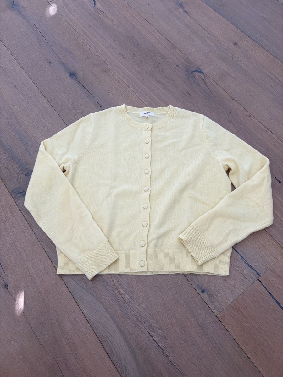 Giacche: Strickjacke Suncoo Paris hellgelb, neu! – Nuovo e nell'imballaggio originale da Hünenberg See venduto da Tower02