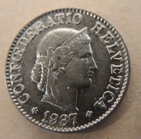 5 Rappen Münze, Schweiz, Jahrgang 1937, guter Zustand!