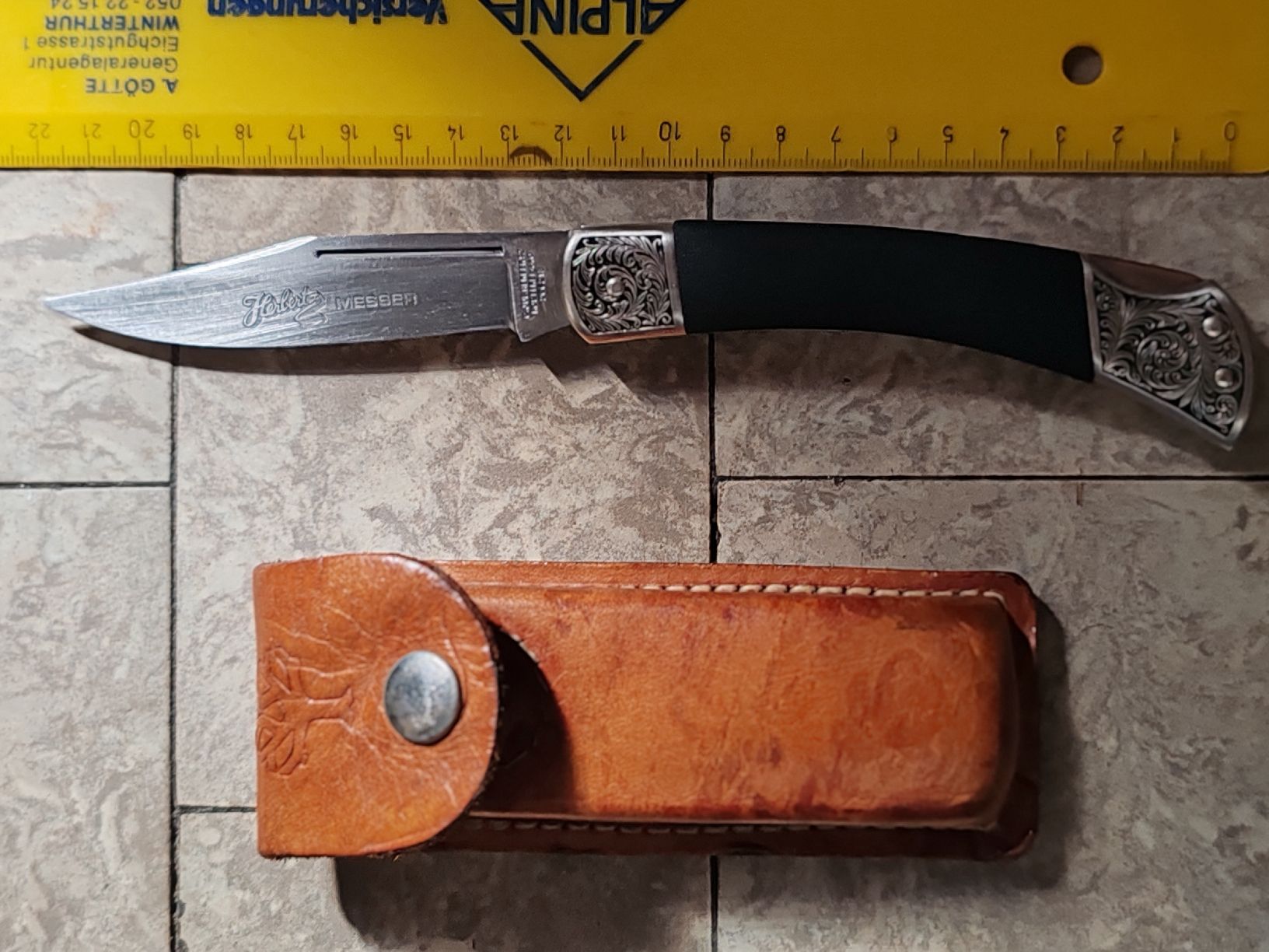 Herbertz Coltelli tascabile: Herbertz Messer mit Lederscheide C.Jul. Herbertz Rostfrei 44 – Usato da Wila venduto da neu_s8qs 3