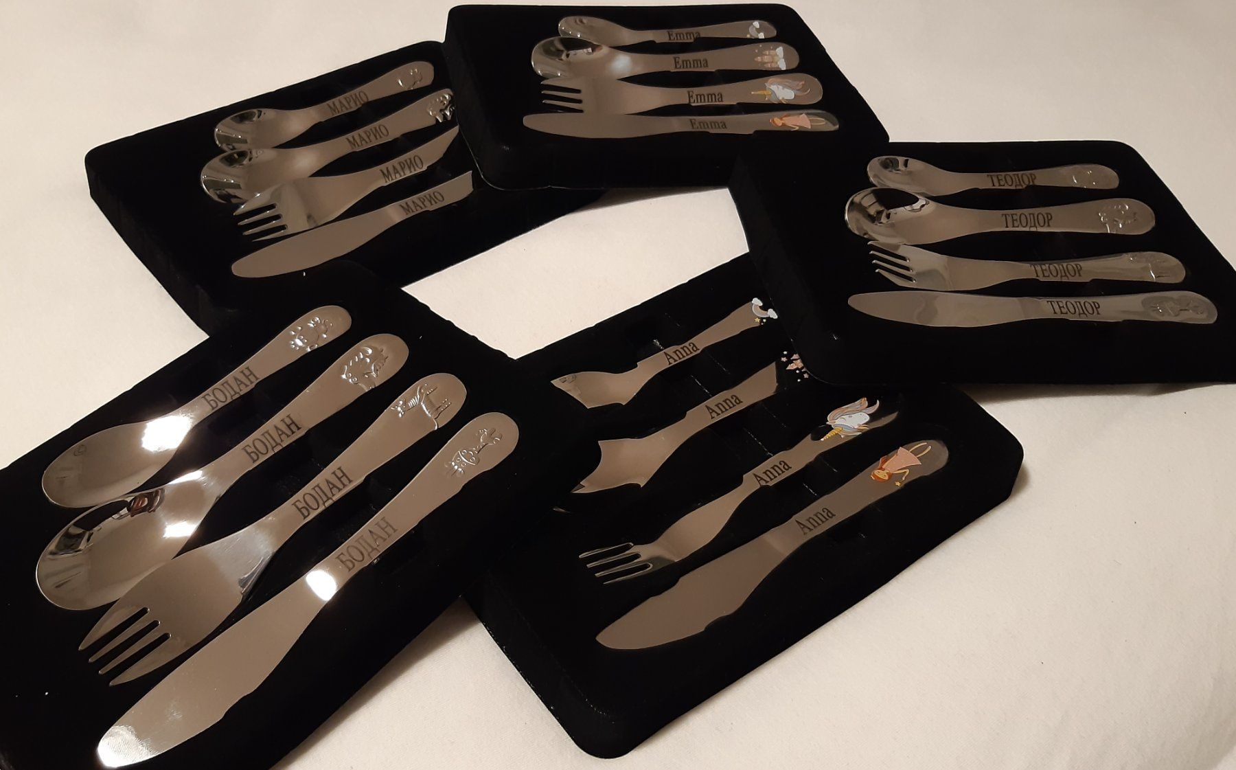 Set di posate: Personalisierte Kinderbesteck mit Lasergravur – Nuovo e nell'imballaggio originale da Port venduto da Dvajseidve 4