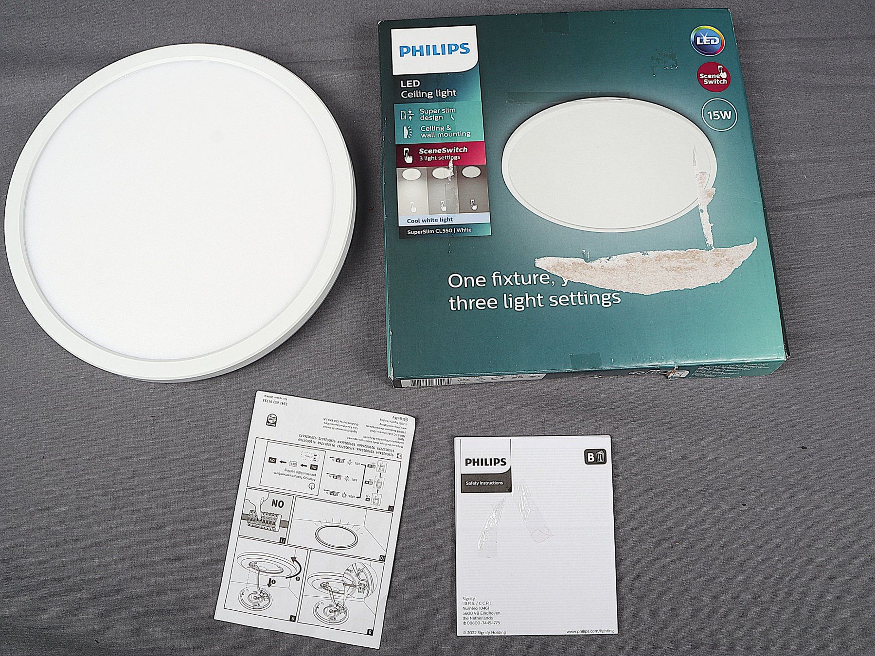 Philips Lampadari & plafoniere: PHILIPS LED Ceiling light SuperSlim CL550 – Nuovo (secondo la descrizione) da Steinen venduto da Restwert_Steinen