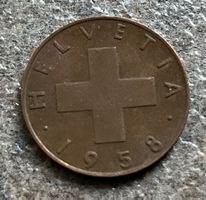 1 Rappen Schweiz 1958