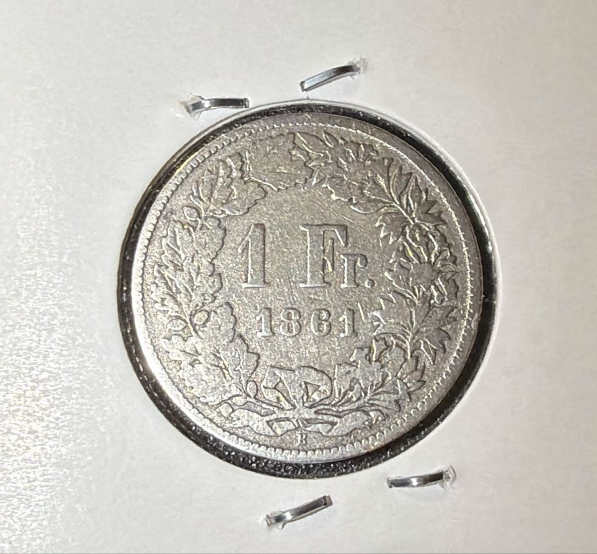 Tutti le monete: Pièce 1 Franc Suisse 1861  – Usato da SION venduto da MARCO-P-SION