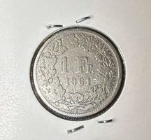 Pièce 1 Franc Suisse 1861 
