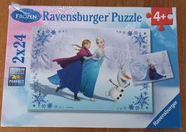 RAVENSBURGER *2 X 24 T.- PUZZLES - FROZEN* VOLLST. 19 X 17CM