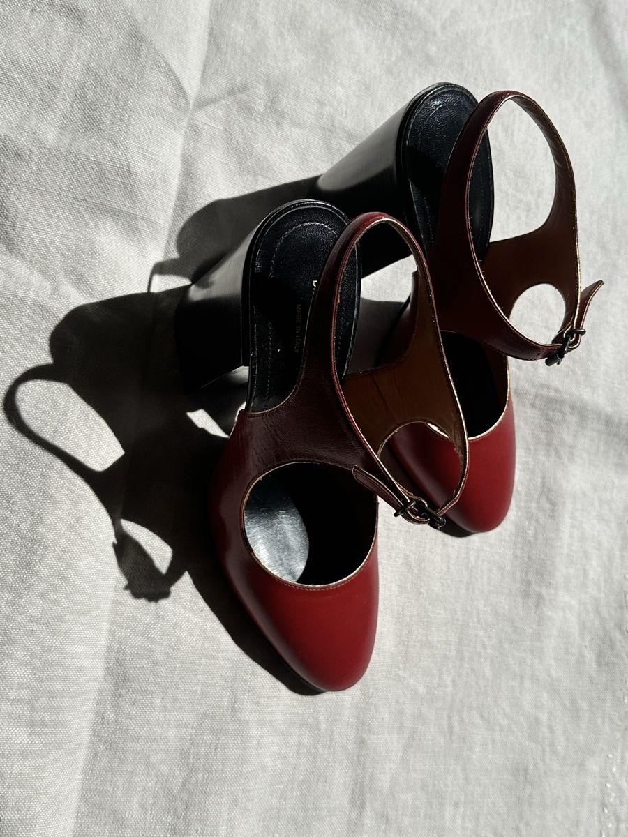 Dries Van Noten Chaussures femmes: Dries Van Noten red Slingback Pumps – Neuf (Voir description) à Gandria par dyscpk 9