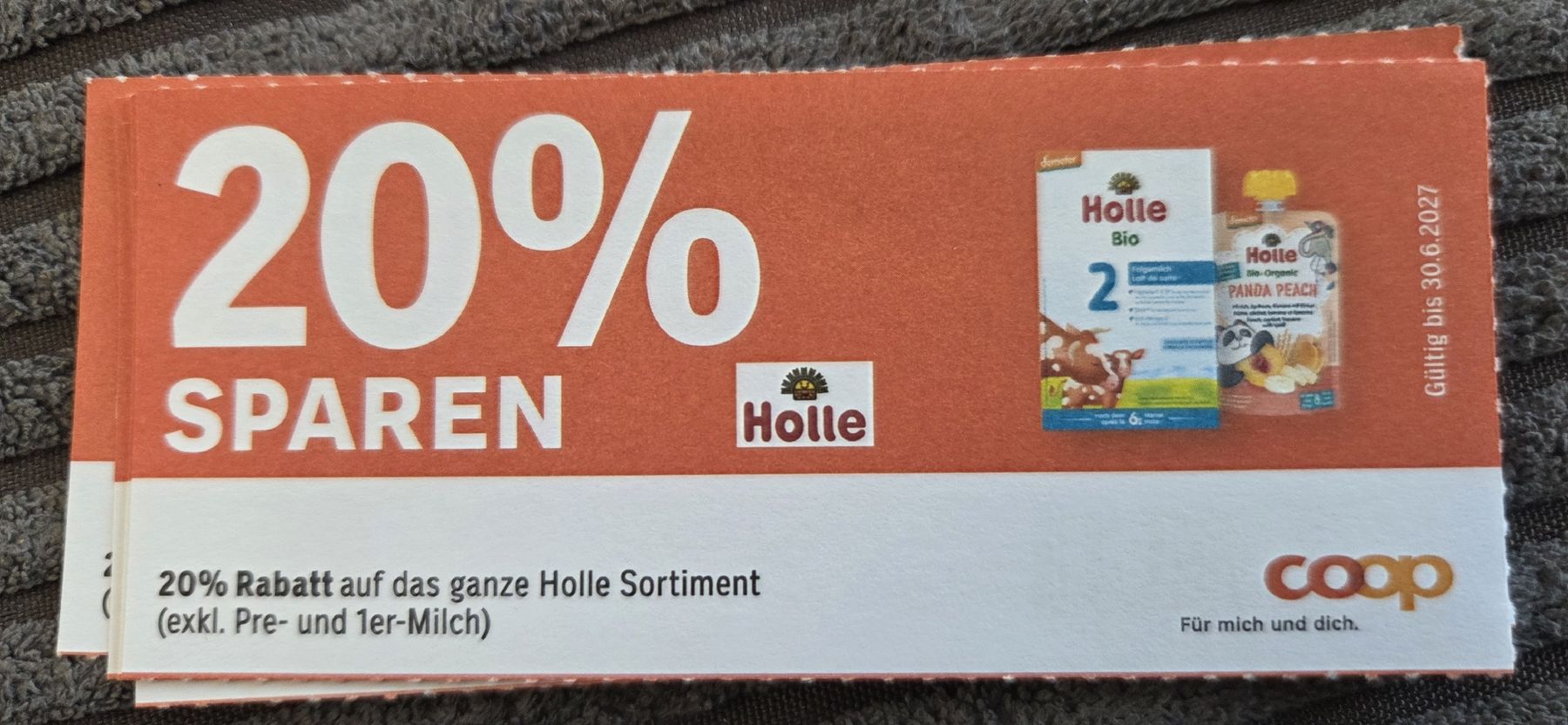 Bons: Holle 20% Rabatt Coop Sortiment Gutschein – Neuf (Voir description) à Uttigen par TomTom_