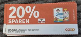 Holle 20% Rabatt Coop Sortiment Gutschein