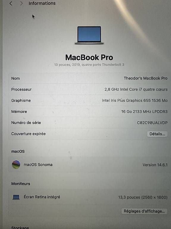 Notebooks: MacBook Pro 13 pouces, 2019, Thunderbolt 3   – Gebraucht aus Leysin von sim_5tqw 4