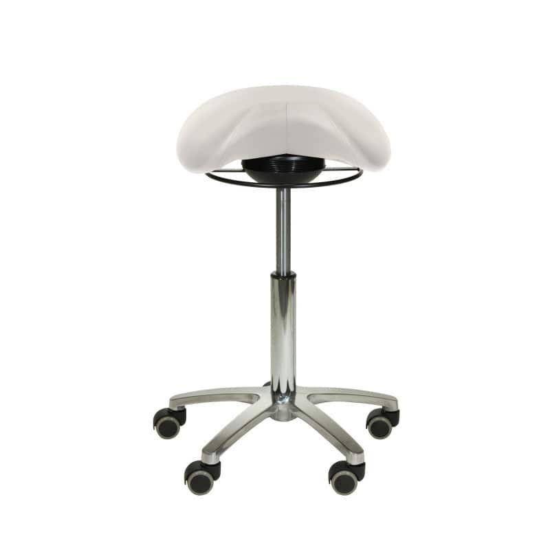Sgabelli: Sattelsitz-Hocker WEISS mit Schwing-Mechanismus – Nuovo e nell'imballaggio originale da Schaffhausen venduto da Praxis-Nova 1