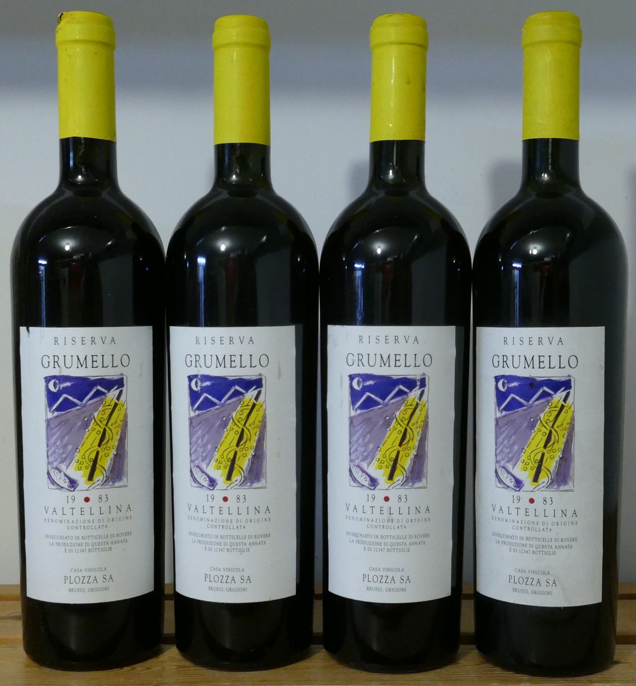 Vino: 4 Fl. Grumello Riserva 1983 - Valtellina – Nuovo (secondo la descrizione) da Hochdorf venduto da Sukram58