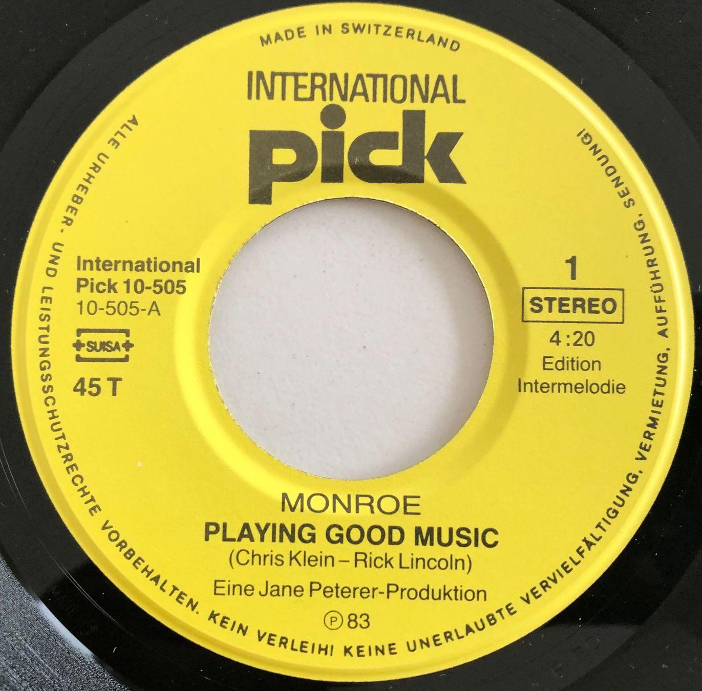Schallplatten: MONROE - PLAYING GOOD MUSIC – Gebraucht aus Poliez-Pittet von Newtown-Records 2
