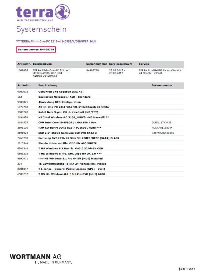 PC: TERRA All-in-One-PC 2211wh – Usato da Attiswil venduto da ewy_g8th 5