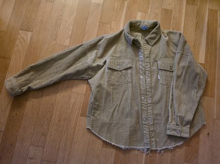Ruby Cordhemd Baumwolle beige Grösse S 36 neuwertig