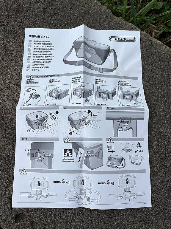 Pezzi di ricambio: Fahrrad Lenkertasche Ultimate Six - ORTLIEB – Usato da Altendorf venduto da Baloo7272 3