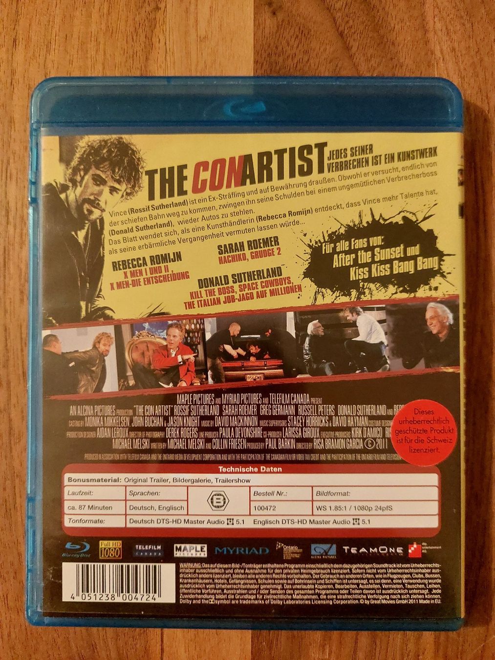 Tutti i DVDs: Blu Ray - The Con Artist – Usato da Rheinfelden venduto da FilmAuktion 1