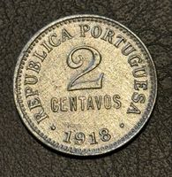 Portugal 2 Centavos (FERRO), 1918. Collectible Item!