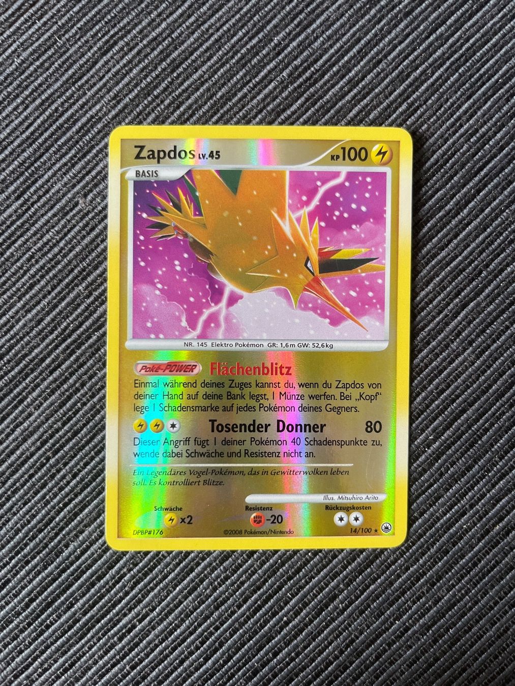 Pokémon Sammelbilder & Trading cards: Pokemon Zapdos Reverse Diamant Pearl Deutsch – Gebraucht aus Wabern von Collectfun
