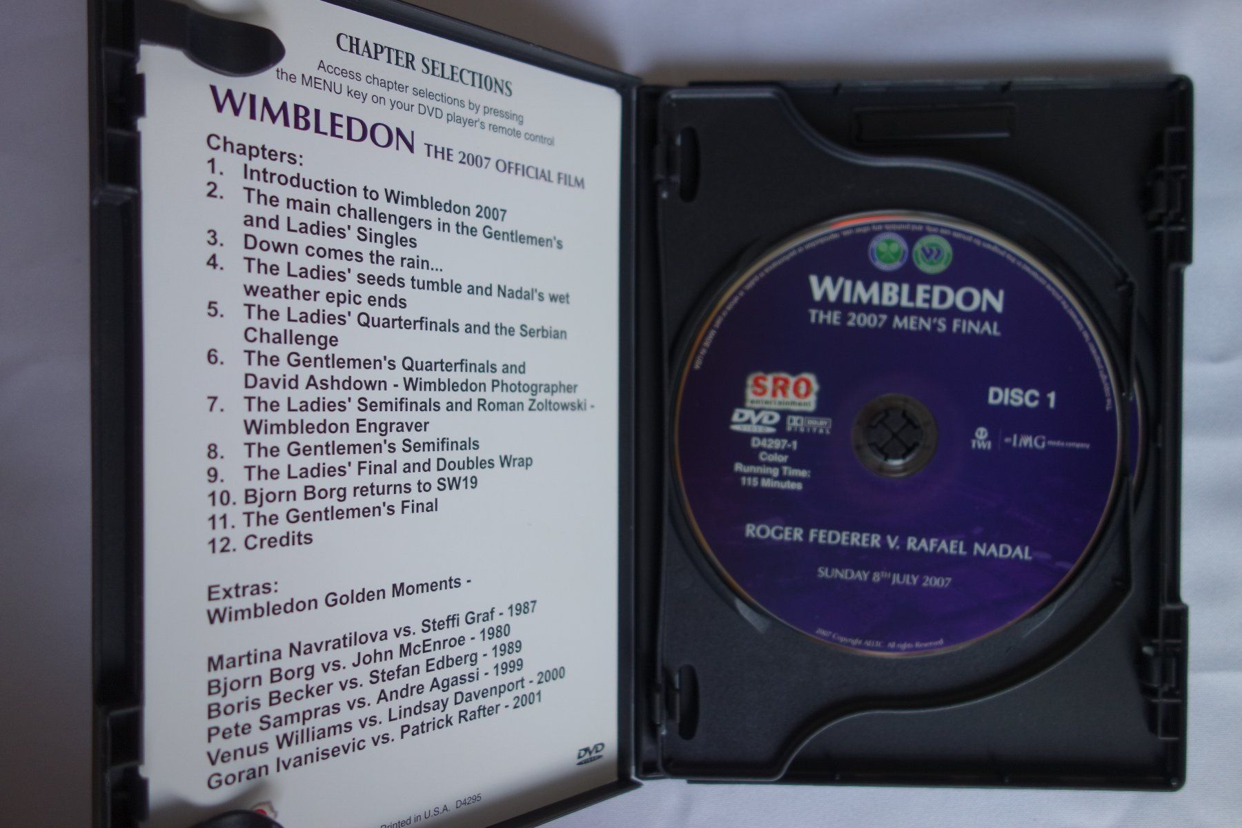 Tutti i DVDs: Wimbledon Federer V. Nadal 2007 Final - Gratis Versand ! – Usato da Luzern venduto da ron_35 1
