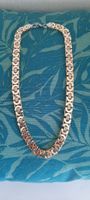 Collier maillon byzantin plat bicolore homme ou femme