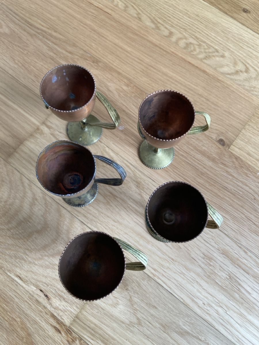 Altre Stoviglie: 5 Vintage Eierbecher, Kupfer/Messing – Usato da Staad SG venduto da gab_7dr9 6