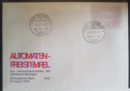 AB4) ATM, Nr. 1.IV, FDC one Adresse selten!