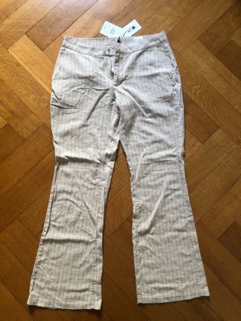 H&M Leinenhose Gr. 38/10, weiss, neu mit Etikett