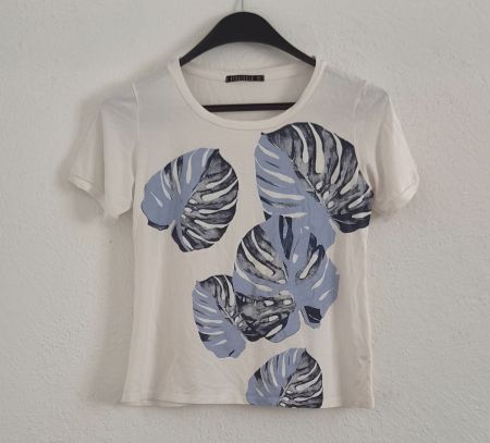 T-Shirt Blätterprint XS / 34