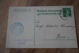 Schweiz  Alkoholverwaltung  1917 Postkarte