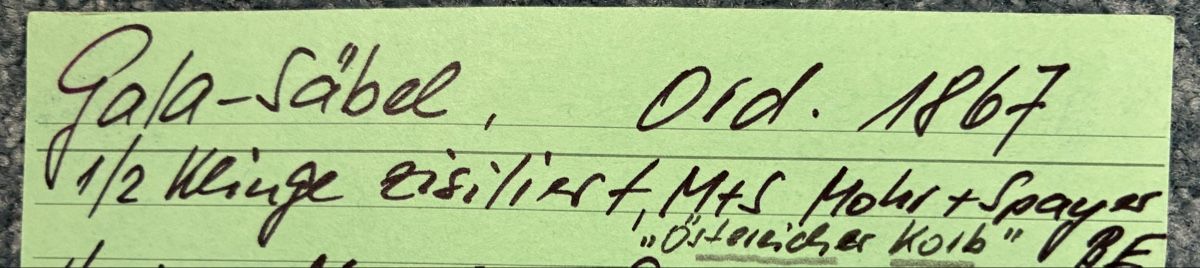 Armi bianche: Gala-Säbel 1867 ziseliert – Usato da Gutenswil venduto da Antiques77 6