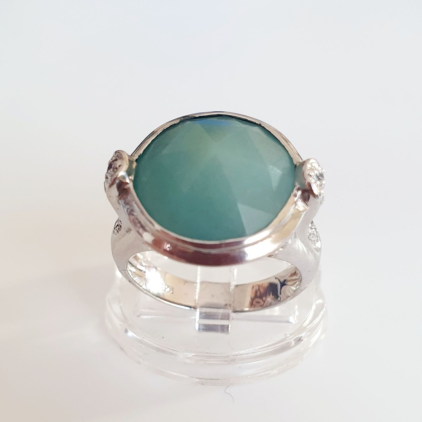 Anelli: Silber Ring 925 mit schmucksteine Gr  17,9 mm – Usato da Kreuzlingen venduto da Wunderkiste123