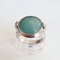Silber Ring 925 mit schmucksteine Gr  17,9 mm