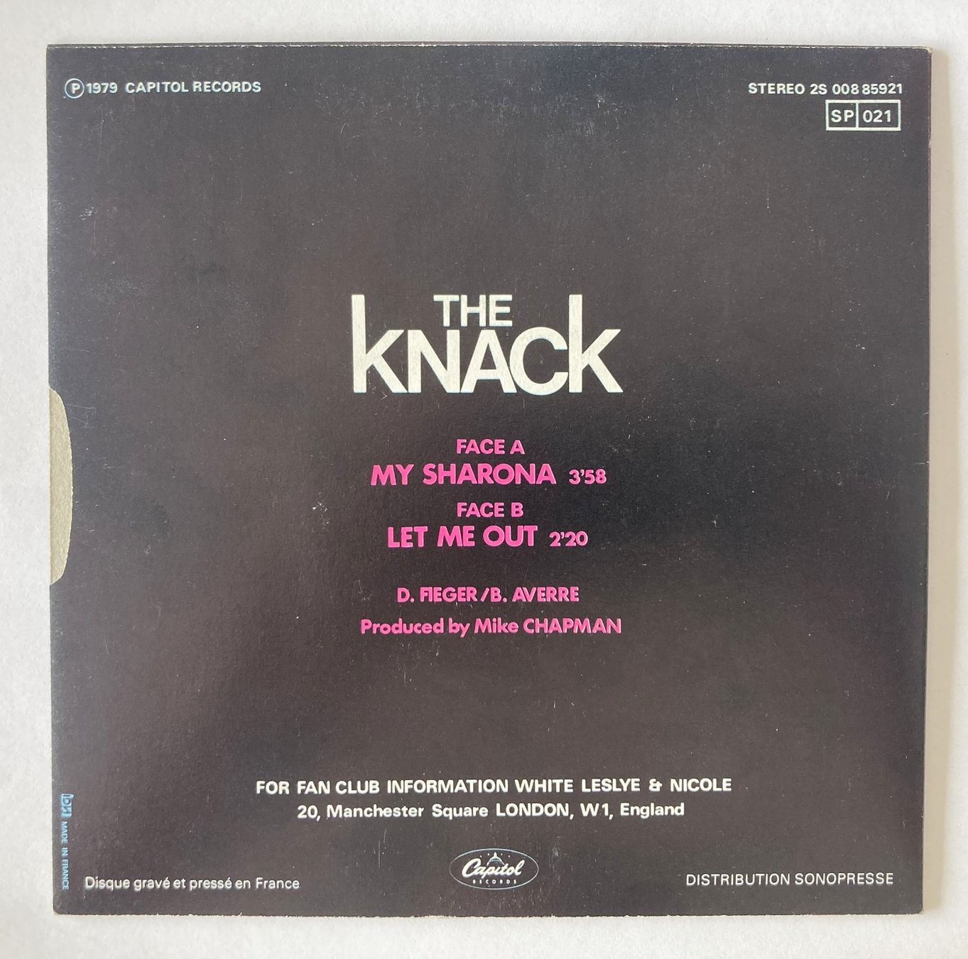 Schallplatten: THE KNACK - MY SHARONA – Gebraucht aus Bottens von hotter-than-hell 1