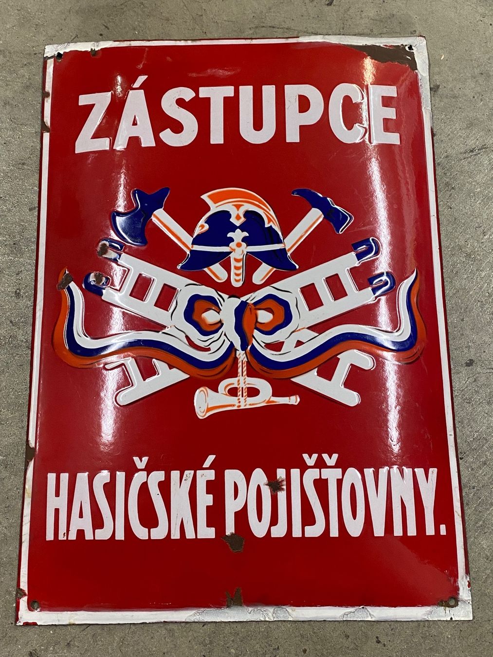 Schilder: Magnifique plaque émaillée ancienne Pompier bombée! – Gebraucht aus Cossonay-Ville von Jeromek 1