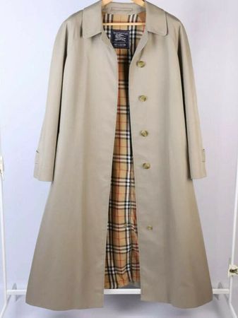 BURBERRY Mantel Trenchcoat Gehrock+Novacheck Wool Futter 44