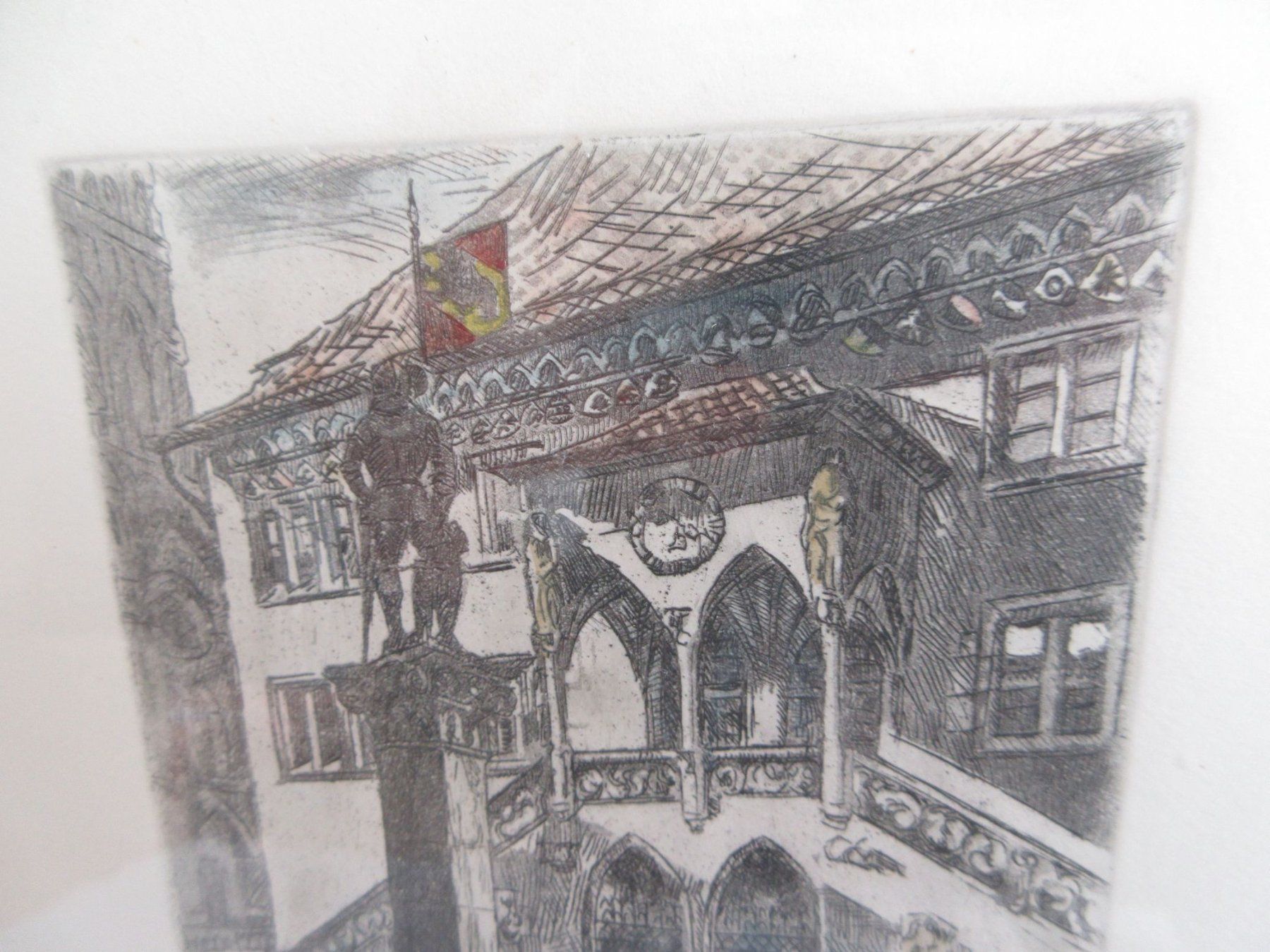 Foto & Immagini: Kolorierte Radierung Bern, Rathaus – Usato da Binningen venduto da tempipassati 2