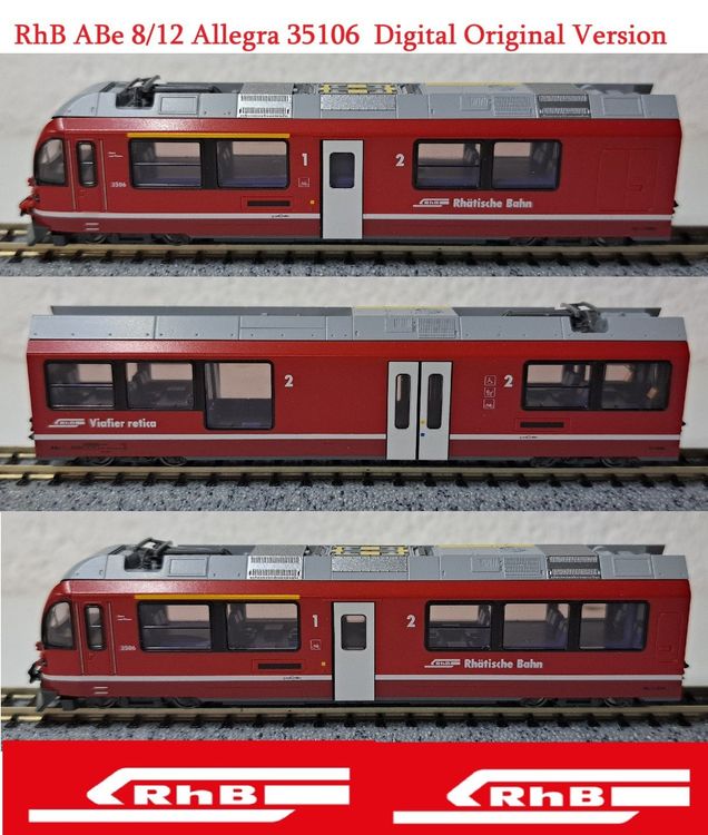RhB ABe 8/12 Allegra 35106 Digital Kato Spur N OVP (Neu (gemäss ...