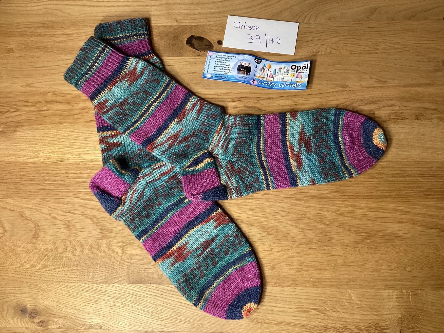 Calze: Wunderschöne, handgestrickte OPAL Socken – Nuovo e nell'imballaggio originale da Flawil venduto da kruemeli02 3