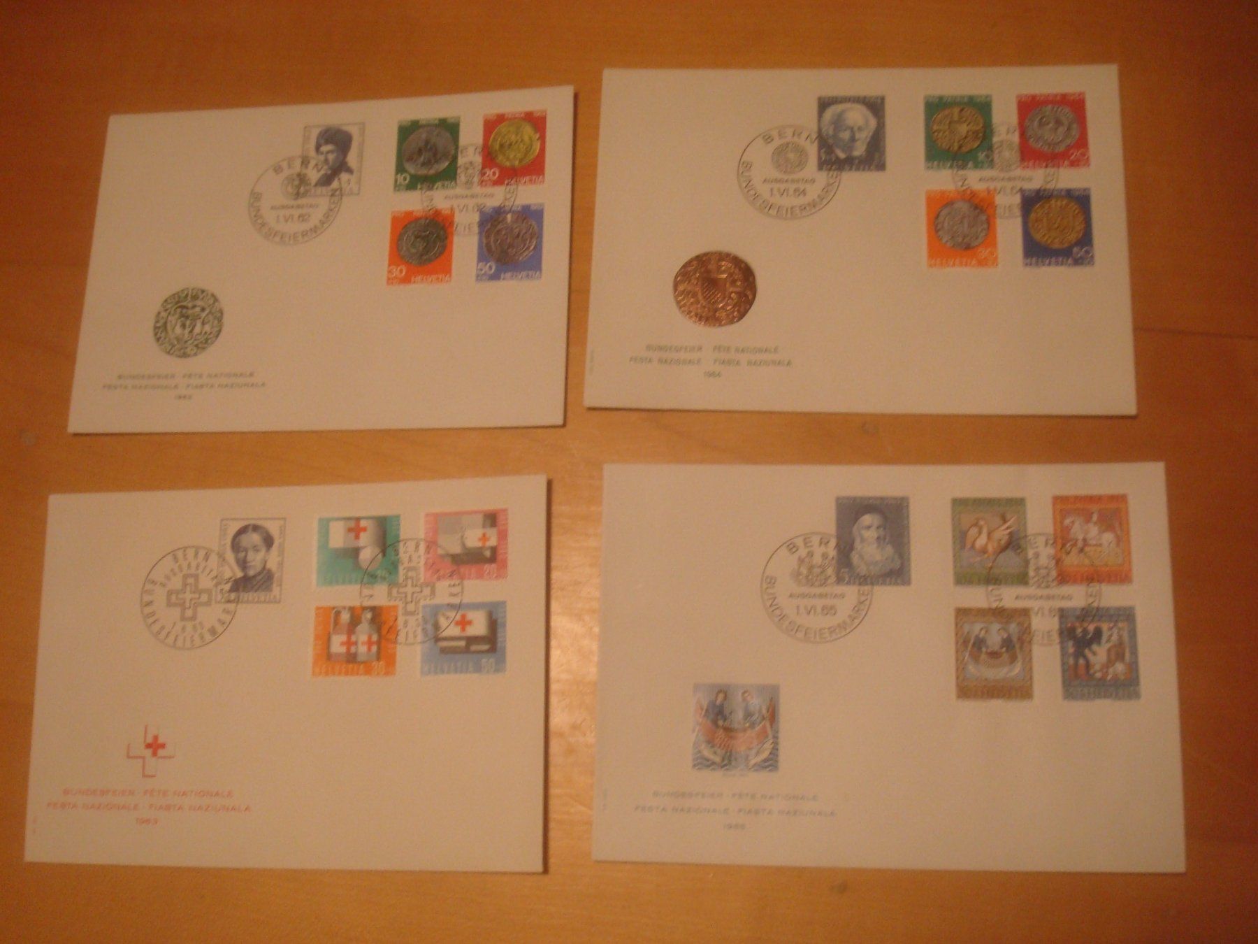 Tutti i francobolli: PP 1962-3-4-5 FDC RR‪ – Usato da Gordola venduto da Polentaefung