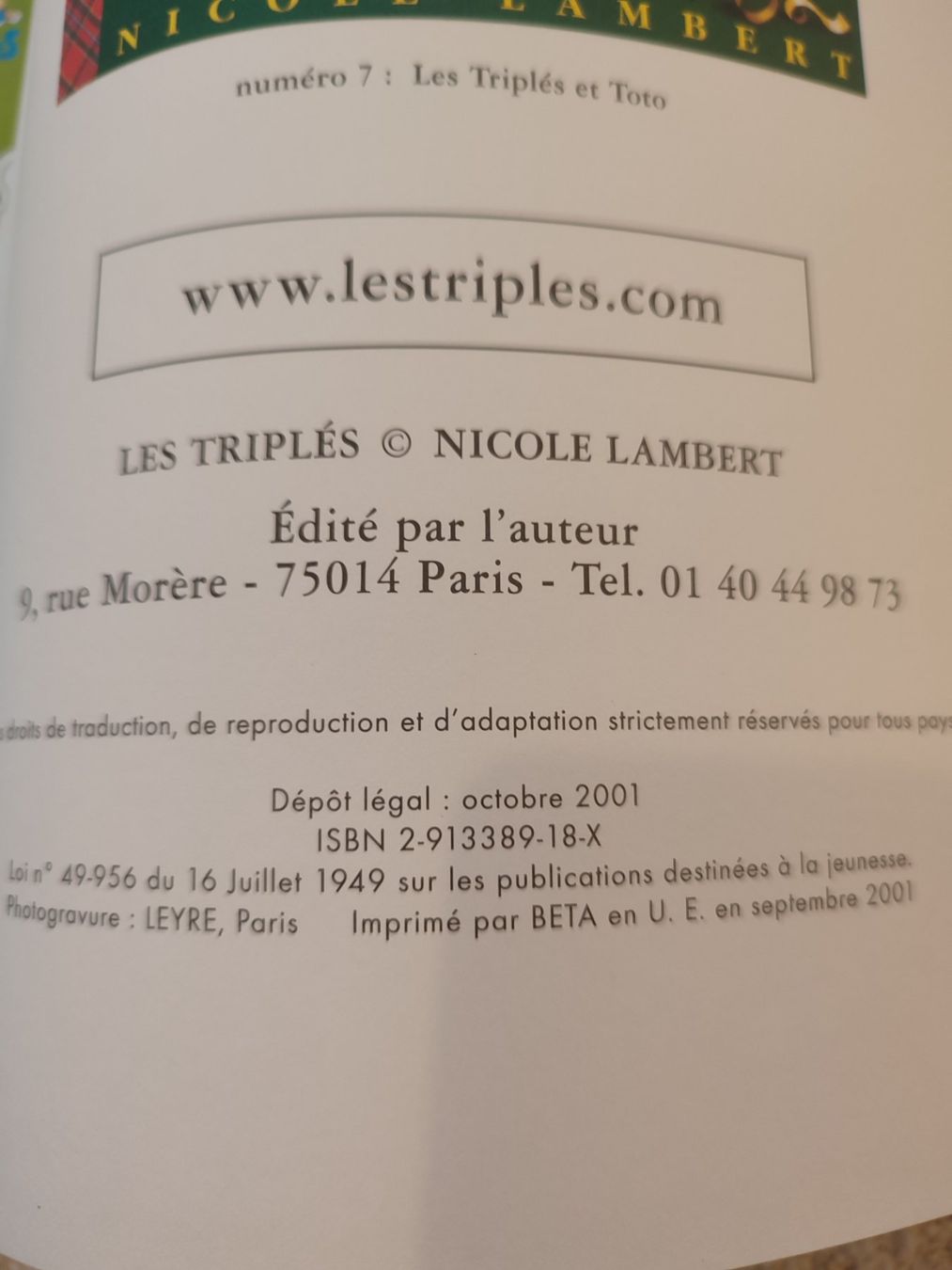 Fumetti: Les Triplés - T8 - Sur Les Roulettes - 2001 - EO – Usato da Bougy-Villars venduto da Vogue 1
