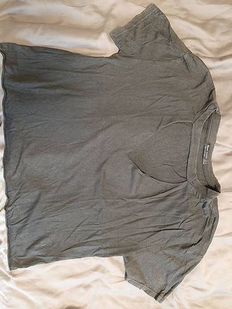 Bershka Shirt Bauchfrei Gr. S verwaschenes Grau