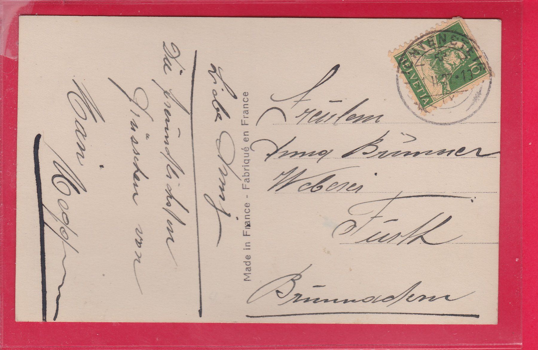 Cartoline postali: JUNGE DAME, 11.2.1927 – Usato da Oberrieden venduto da Gebirgsstelze 1