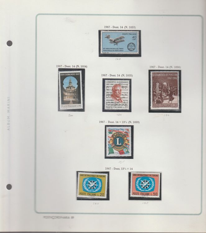 LOT DE 9 BLOCS DE TIMBRES NEUF ITALIA REGNO – Planches Rares Et Numérotées Pour Collectionneurs