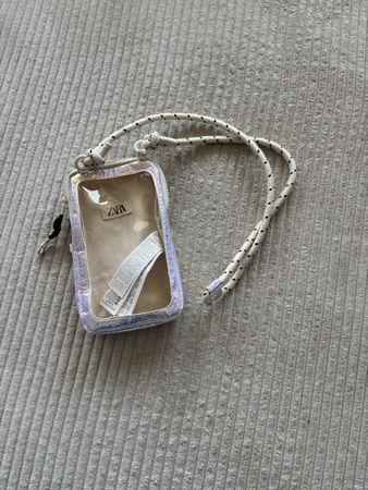 Petit Sac telephone portable ZARA  bandoulière argenté -m